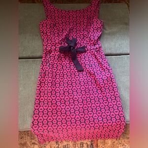 Lilly Pulitzer Pink and Navy Patterned Dress